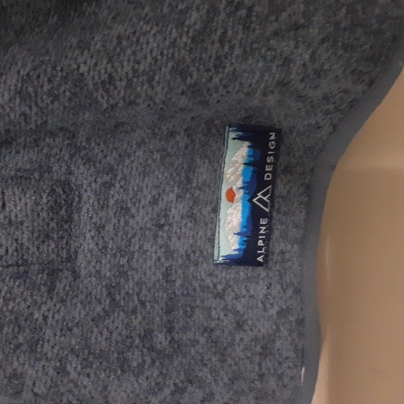 Alpine design sweater jacket pullover men XL comfy outdoor blue long sleeves - Picture 5 of 8